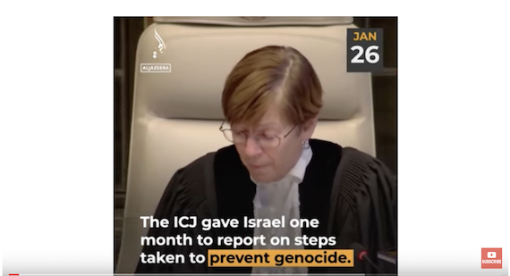 Israel Not Complying with World Court Order in Genocide Case